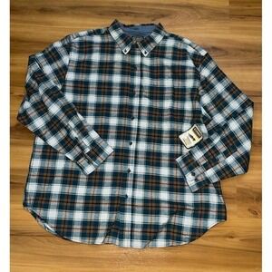 Mens‎ NWT Schmidt Plaid Flannel Button Down Casual Shirt